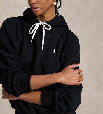 Polo Ralph Lauren Shrunken Fit fleece sweatshirt black