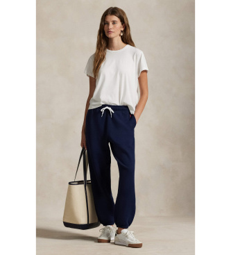 Polo Ralph Lauren Navy blue fleece jogger pants with drawstring