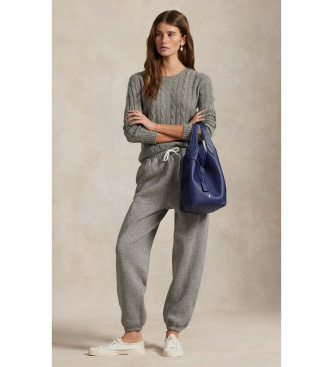 Polo Ralph Lauren Grey fleece jogger pants with drawstring