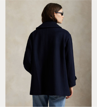 Polo Ralph Lauren Cappotto in melton di lana blu marino