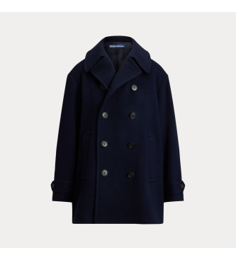 Polo Ralph Lauren Cappotto in melton di lana blu marino
