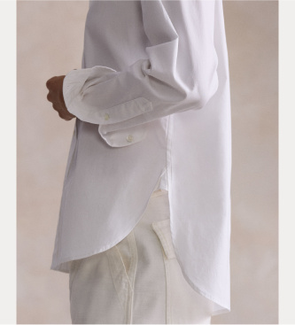 Polo Ralph Lauren Camisa de algodão de corte descontraído branca