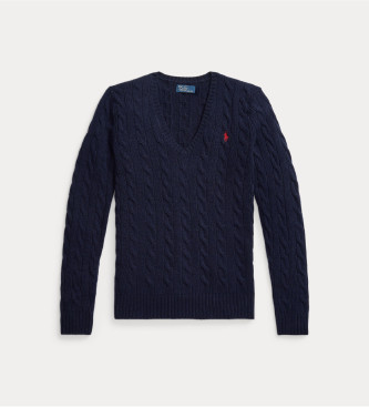 Polo Ralph Lauren Trøje i kashmir og uld i marineblå