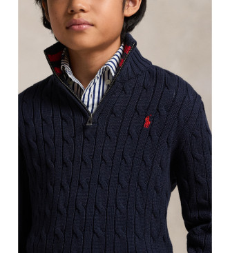 Polo Ralph Lauren Jersey de algodón en punto de ochos marino