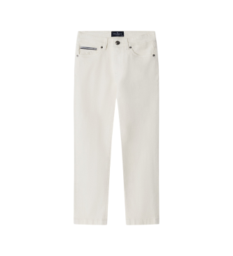 Hackett London Relax Fit Hose Ecru Wash weiß