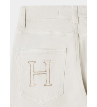 Hackett London Relax Fit Hose Ecru Wash weiß