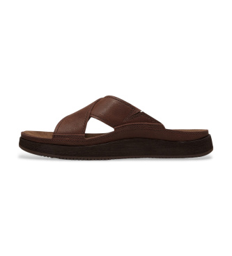 Timberland Skórzane sandały Casco Cove w kolorze ciemnobrązowym
