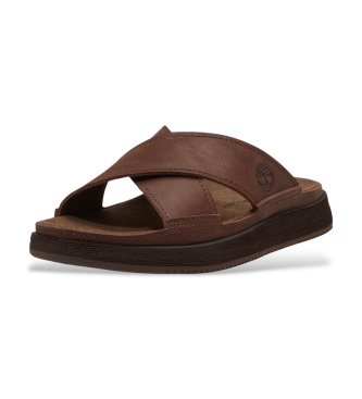 Timberland Skórzane sandały Casco Cove w kolorze ciemnobrązowym