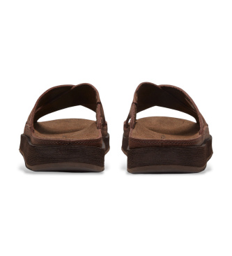 Timberland Skórzane sandały Casco Cove w kolorze ciemnobrązowym