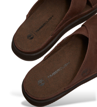 Timberland Skórzane sandały Casco Cove w kolorze ciemnobrązowym