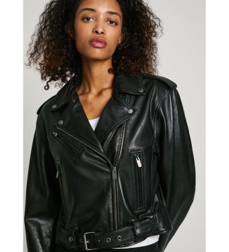 Pepe Jeans Franka black leather jacket