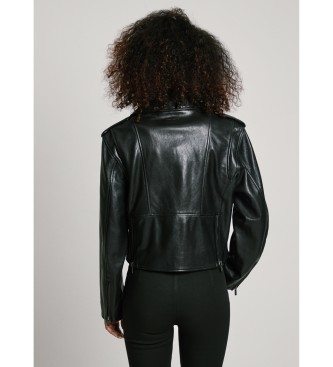 Pepe Jeans Franka black leather jacket