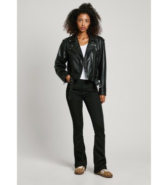 Pepe Jeans Franka black leather jacket