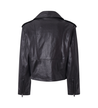 Pepe Jeans Franka black leather jacket
