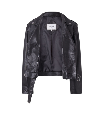 Pepe Jeans Franka black leather jacket