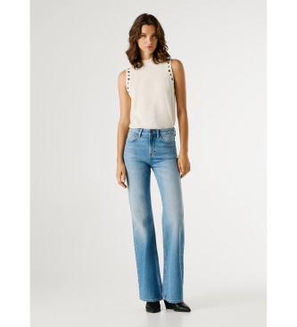 Pepe Jeans Niebieskie dżinsy Willa z rozszerzanymi nogawkami