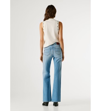 Pepe Jeans Niebieskie dżinsy Willa z rozszerzanymi nogawkami