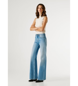 Pepe Jeans Niebieskie dżinsy Willa z rozszerzanymi nogawkami