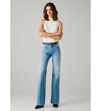 Pepe Jeans Niebieskie dżinsy Willa z rozszerzanymi nogawkami