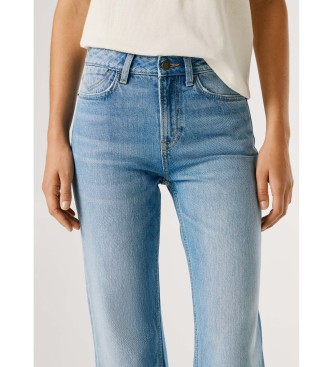 Pepe Jeans Niebieskie dżinsy Willa z rozszerzanymi nogawkami