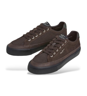 Pepe Jeans Baskets en cuir Ben Evolution marron