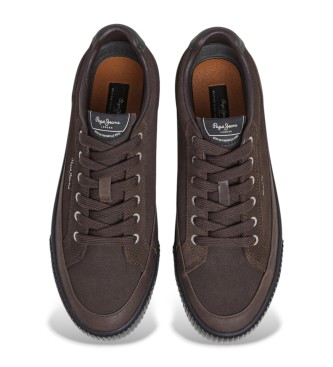 Pepe Jeans Baskets en cuir Ben Evolution marron