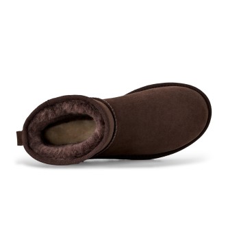 UGG Brun Classic Mini II læderstøvler i mørk brun