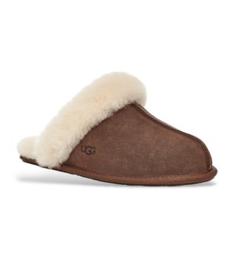 UGG Chaussons en cuir Scuffette II marron