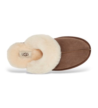 UGG Chaussons en cuir Scuffette II marron