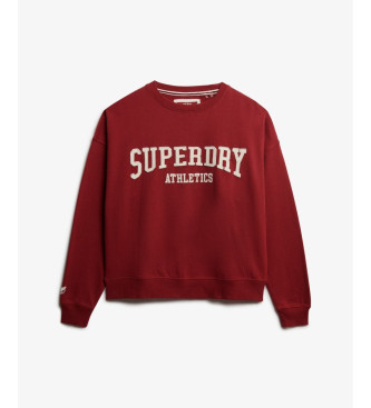 Superdry Rdeča majica z aplikacijo v ohlapnem kroju
