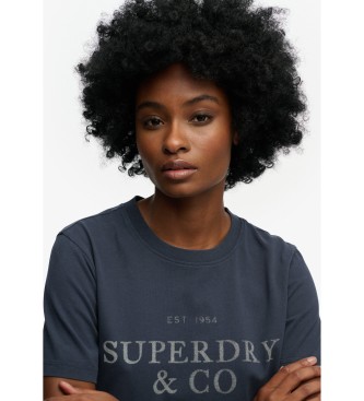 Superdry Luxe T-shirt in marineblauw