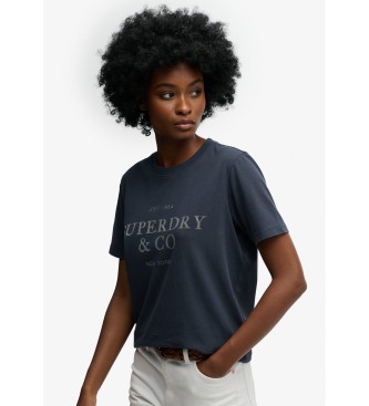 Superdry Luxe T-shirt in marineblauw