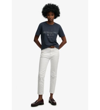 Superdry Luxe T-shirt in marineblauw