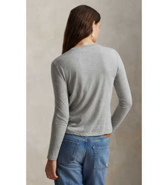 Polo Ralph Lauren Grijs katoenen T-shirt met klassieke pasvorm