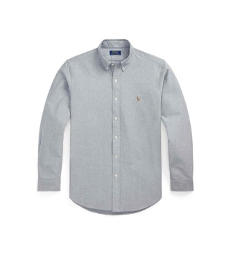 Polo Ralph Lauren Camicia Oxford grigia a vestibilità slim