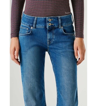 Pepe Jeans Niebieskie dżinsy o prostym kroju Venus