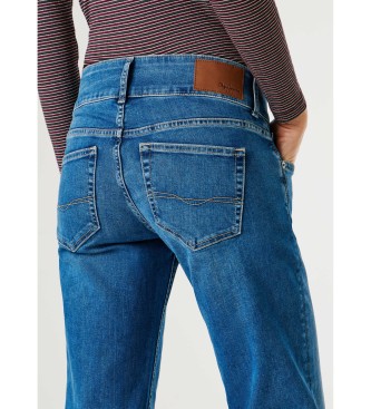 Pepe Jeans Niebieskie dżinsy o prostym kroju Venus