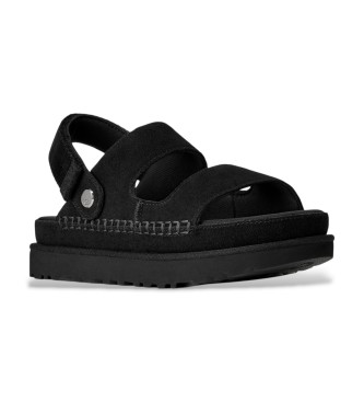 UGG Sandalias de piel Goldenstar Glide negro