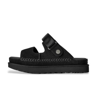 UGG Sandalias de piel Goldenstar Glide negro