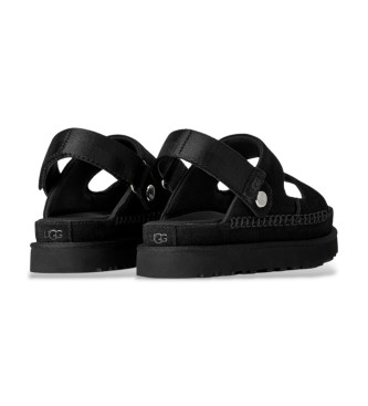 UGG Sandalias de piel Goldenstar Glide negro