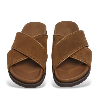 Hackett London Sandali Mikonos Highcross in pelle marrone