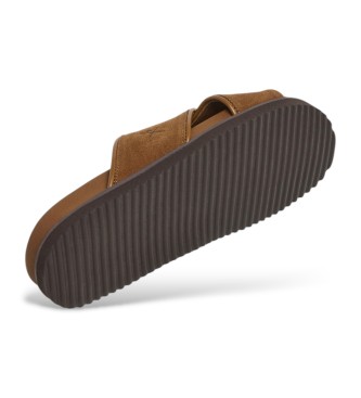 Hackett London Sandali Mikonos Highcross in pelle marrone
