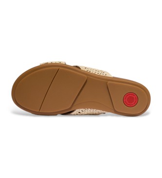 Fitflop Sandały Gracie Woven Cross w kolorze beżowym