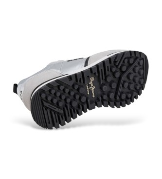Pepe Jeans Ari Shine-skor i läder, silverfärgade