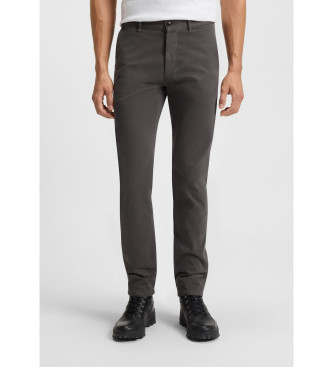 BOSS Pantaloni chino grigi slim