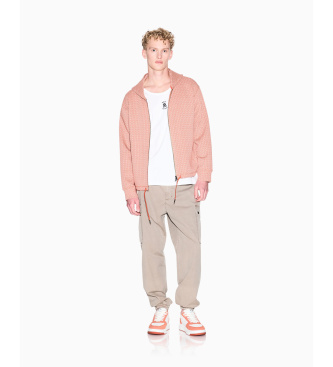 A|X Armani Exchange Koszulka bez rękawów z prążkowanym wzorem i białym logo