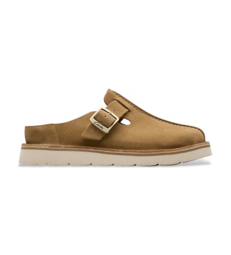 Clarks Zoccoli in pelle beige Solsbury