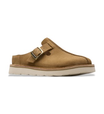 Clarks Zoccoli in pelle beige Solsbury
