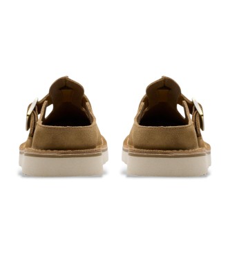 Clarks Zoccoli in pelle beige Solsbury