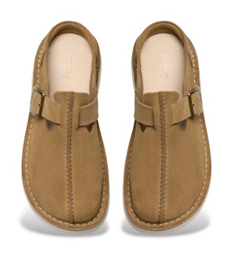Clarks Zoccoli in pelle beige Solsbury